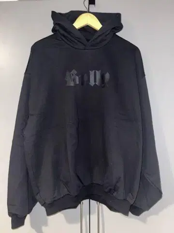 정품 Yeezy Bully 후드 부착 후드티 블랙