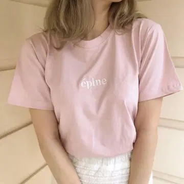 epine 에피누 embroidery tee pink