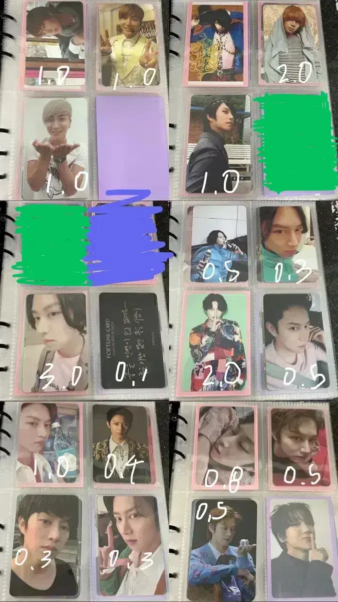 슈퍼주니어 포카 및 앨범