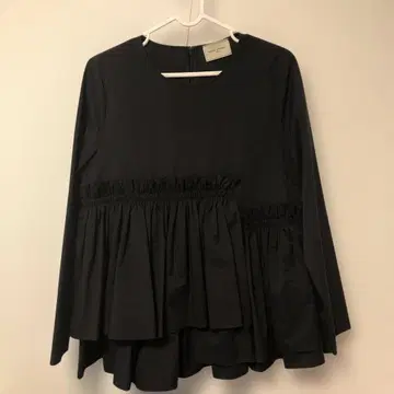 유나이티드 애로우즈 프릴 디자인 블랙 긴팔 셔츠