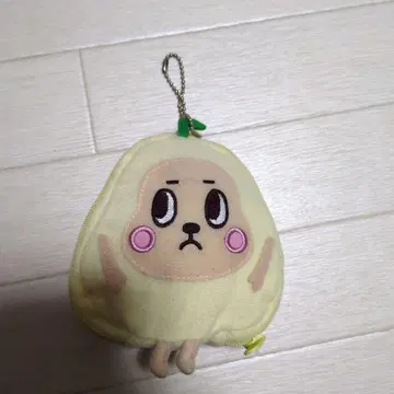 핑크 도트 컴팩트 토트백 봉제 인형 키링