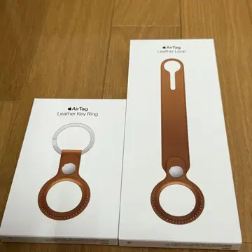 2개 세트] 애플 AirTag 가죽 루프 가죽 키링