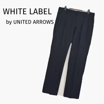 WHITE LABEL 슬랙스 스트레이트 팬츠 스트라이프 센터 프레스