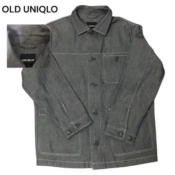 올드 유니클로 데님 커버올 90s 네이비 택 사이즈 S