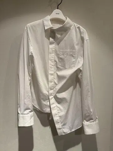 사카이 비대칭 셔츠 화이트