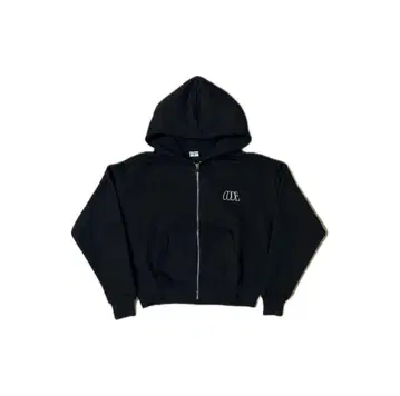 coast.delirante 짧은 지퍼 후드티 블랙 L