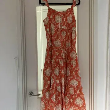 axesfemm 엑시즈팜 꽃무늬 오렌지 원피스