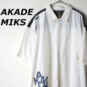 AKADEMIKS 아카데미쿠스 반팔 셔츠 어깨 포켓 화이트 XXXL