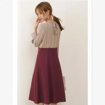 PROPORTION BODY DRESSING 보타이 도킹 원피스