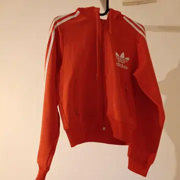 가격 인하 adidas 빨간색 풀 지퍼 후디