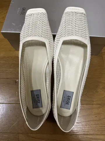 Le Talon GRISE 스퀘어 메쉬 발레 슈즈 25cm