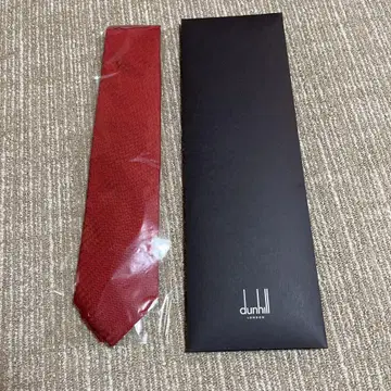 던힐 넥타이 레드 계열 이탈리아제