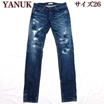 YANUK 야누크 ANNETTE 스트레이트 데미지 데님 일본제