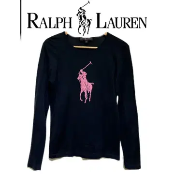 Ralph Lauren 블랙 긴팔 티셔츠 구제 의류 사이즈 L