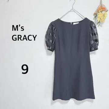엠즈 그레이시 M'S GRACY 원피스 무릎 위 퍼프 슬리브 9 블랙