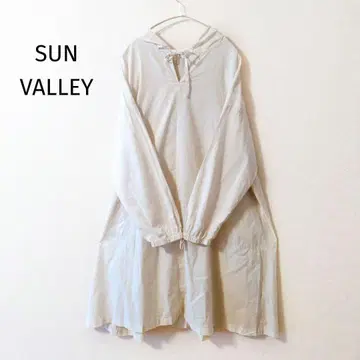 SUNVALLEY 후드 부착 원피스 얇은 소재 긴팔 삼바