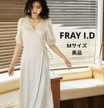 FRAY I.D 카슈쿨 새틴 원피스 다나카 미나미 착용 화이트 M