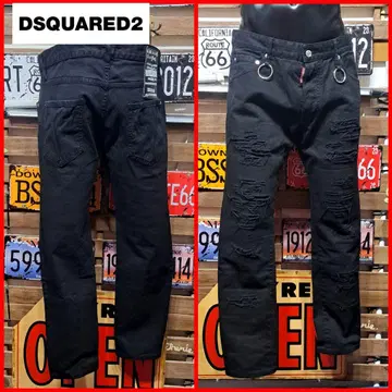 Dsquared2 실버 반지 스키니 청바지 블랙 데님 52