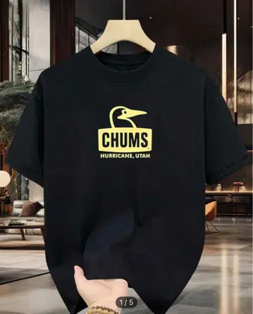 CHUMS 블랙 티셔츠 XL