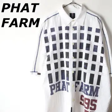 PHAT FARM 팻 팜 반팔 셔츠 빅 로고 2XL