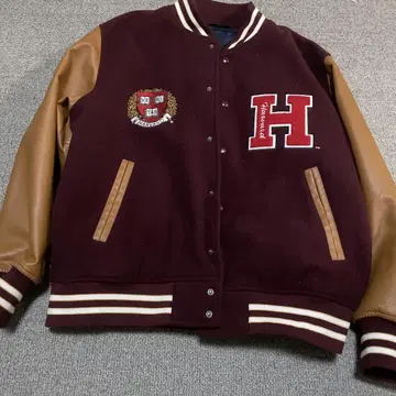 Harvard 바시티 자켓 M 버건디