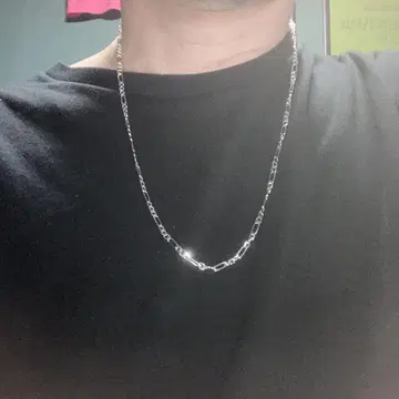 실버 925 피가로 체인 목걸이 길이 60cm 두께 3mm