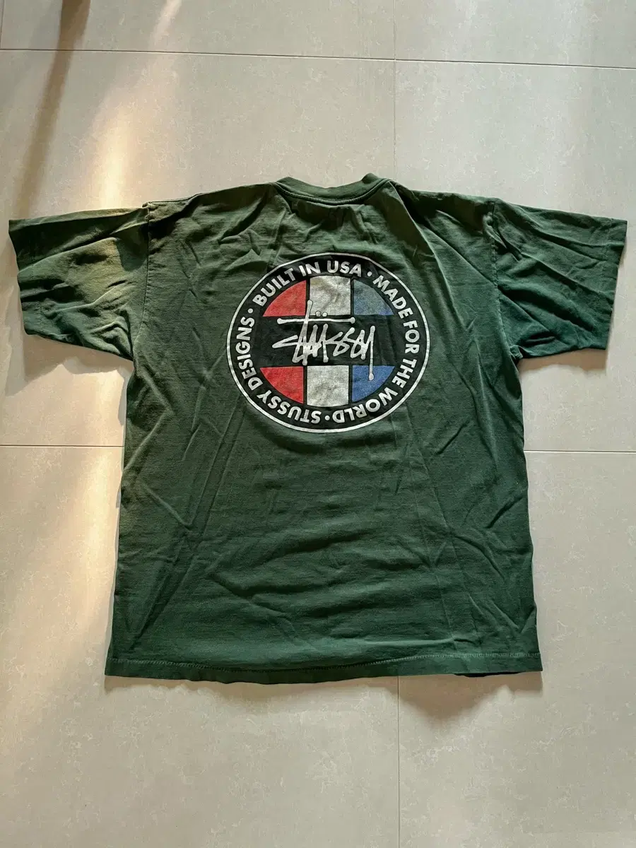 (XL)90s 올드스투시 티셔츠 built in USA