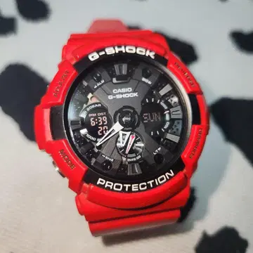 G-SHOCK 지샥 GA-201RD 레드 카시오 손목시계 아날로그 디지털