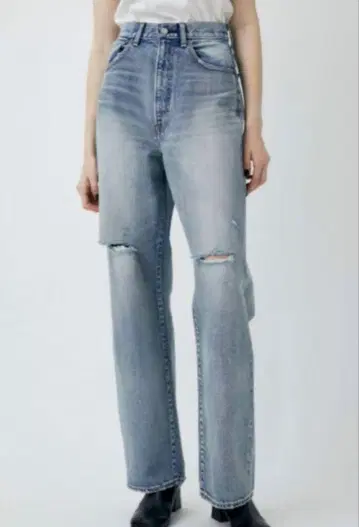 moussy 하이 웨스트 데님 23인치