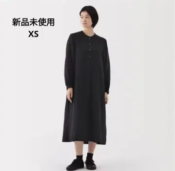 무인양품 카폭 혼방 이중 거즈 원피스 XS