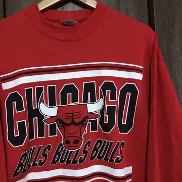 90s USA제 NBA CHICAGO BULLS 맨투맨 L 빨간색
