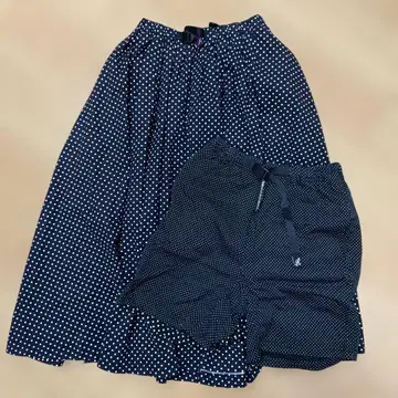 그라미치 도트 무늬 스칼렛&숏 팬츠 세트