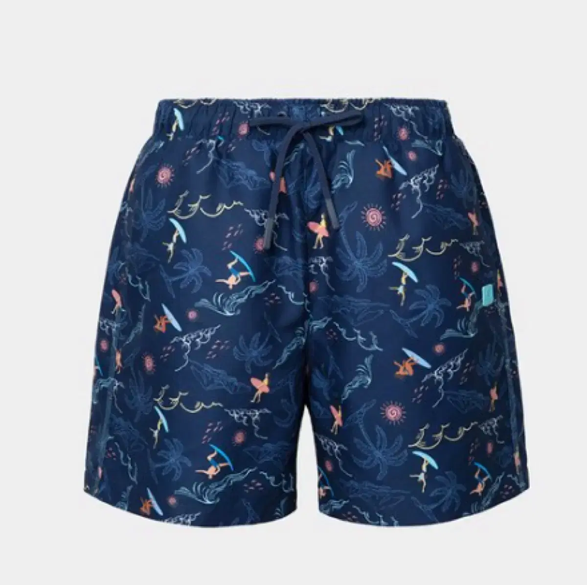 (95) Barrel Men's Tropical Surfer 4-Panel Water Shorts Navy
