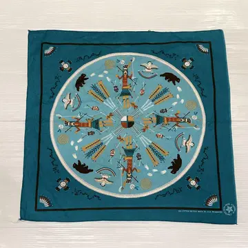 NOS 80s 네이티브 무늬 빈티지 반다나 빈티지 USA제