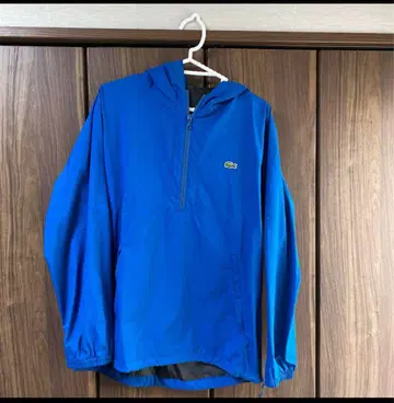 Lacoste 하프 지퍼 후드티 파랑