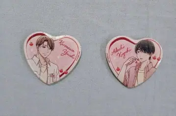 체리마호 하트형 캔뱃지 세트 B 체리 따기 ver. 아다치 & 쿠로사와