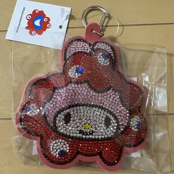 오사카 만국 박람회 밋밋 마이멜로디 반짝이 가죽 키링 산리오