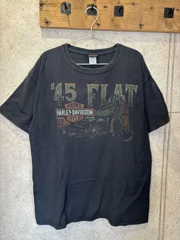 HARLEY-DAVIDSON '45 FLAT 티셔츠 L 사이즈 블랙