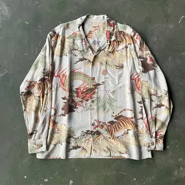 SUN SURF 선 서핑 긴팔 알로하 셔츠