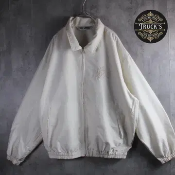구제 의류 A-2 플라이트 자켓 봄버 자켓 폴리에스테르 화이트 광택 L