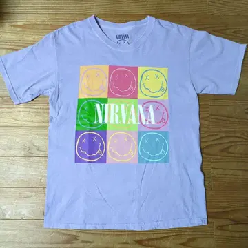 빈티지 nirvana 닐바나 티셔츠 라이트 퍼플 S 사이즈