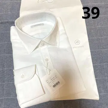 ARCODIO 화이트 긴팔 셔츠 39 린넨