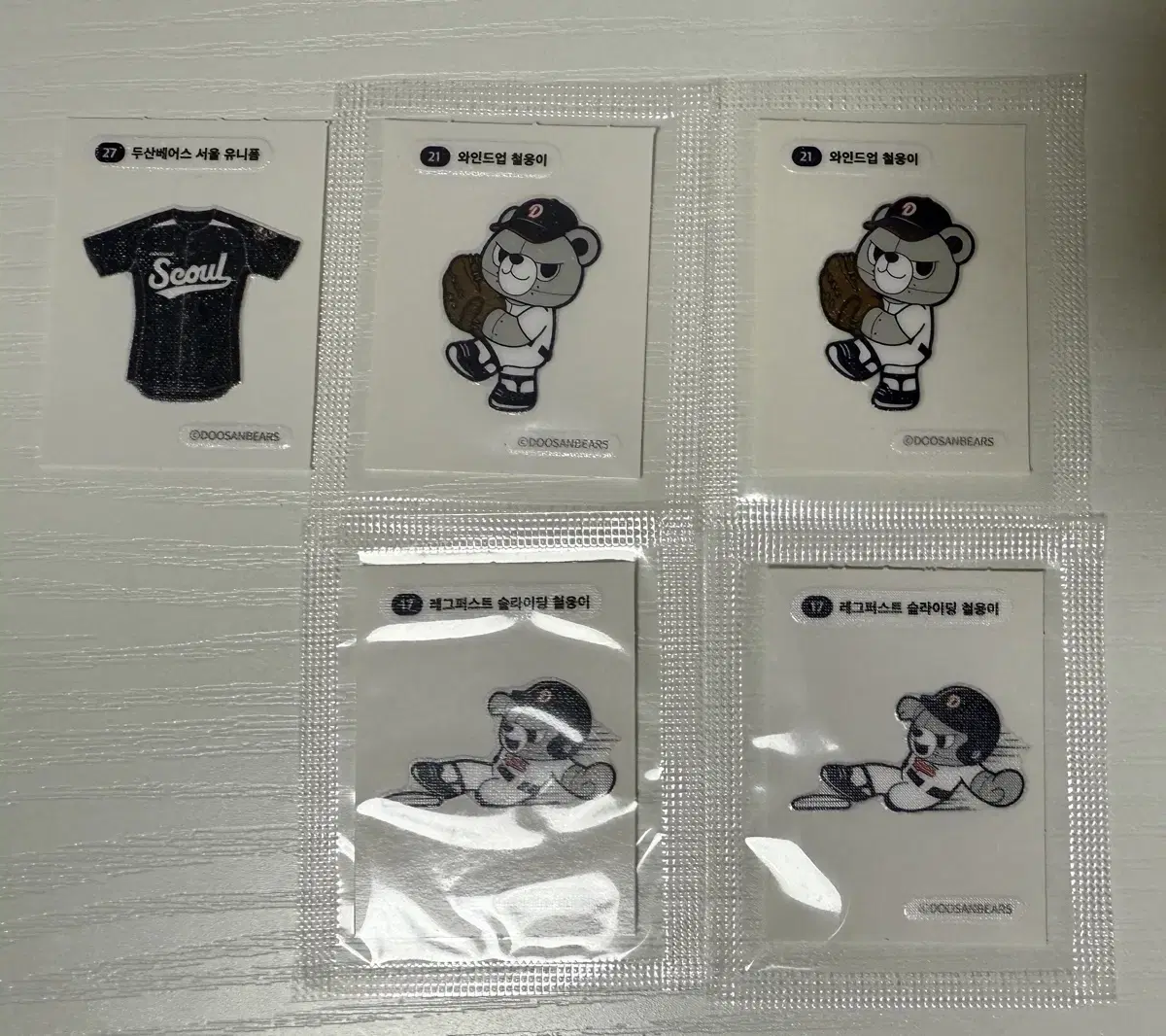 [판매] 두산베어스 망곰이 망그러진곰 철웅이 띠부씰