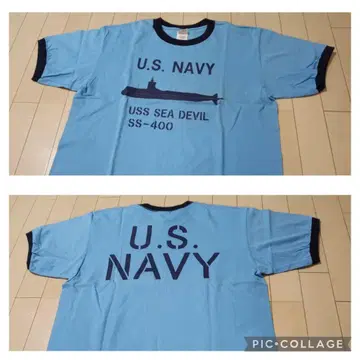 새상품 US NAVY USS SEA DEVIL 헤비 웨이트 반지 티셔츠