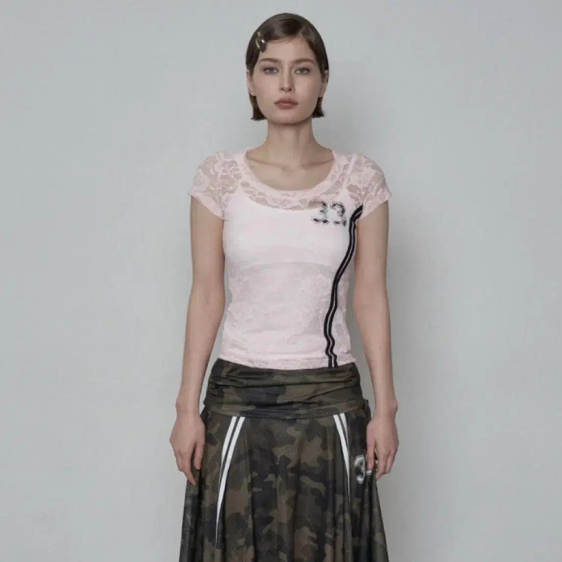 ★SETUP-EXE★33 LACE TOP / BABY PINK★正規品/韓国送料込 6/27再入荷【SETUP‐EXE】33 LACE TOP | OUR BRAND,SETUP-EXE