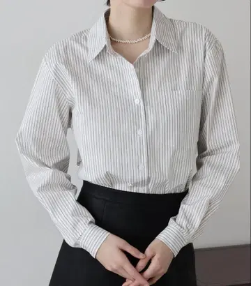 컬러 스트라이프 셔츠 블루 이스트