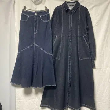 아즈루바이마우지 azul by moussy 데님 원피스 스커트