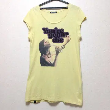 히스테릭 글래머 히스 걸 티셔츠 yellow