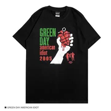 GREEN DAY 그린 데이 L 사이즈 반팔 티셔츠 락 밴딩 티셔츠