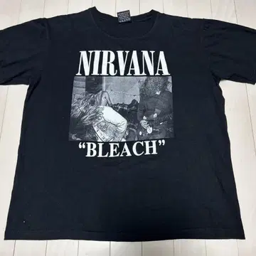 NIRVANA BLEACH 블랙 티셔츠 닐바나